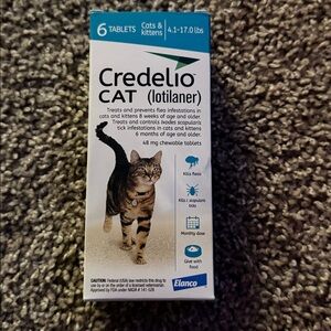 Credelio Chewable Tablets for Cats, 4.1-17 lbs, 6 Chewable Tabs (6-mos. supply)